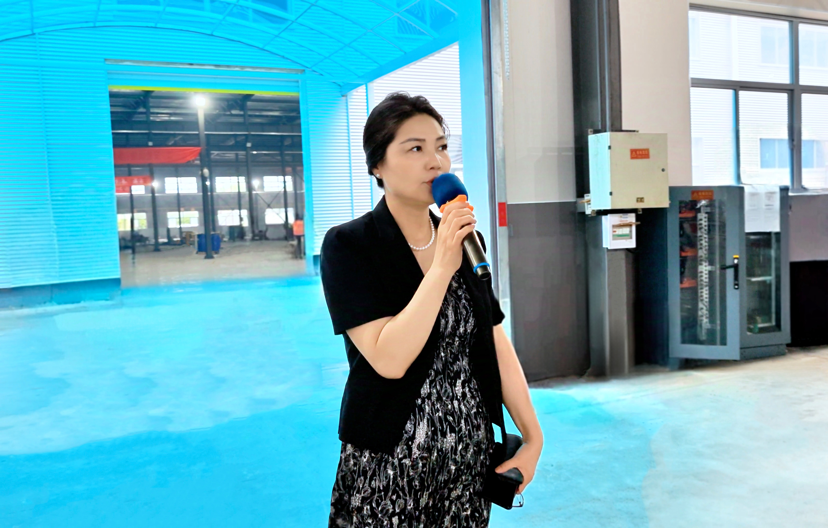 安徽得潤電氣技術有限公司總經(jīng)理劉琴芳親臨現(xiàn)場做安全生產(chǎn)指示